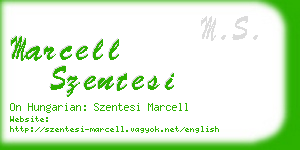 marcell szentesi business card